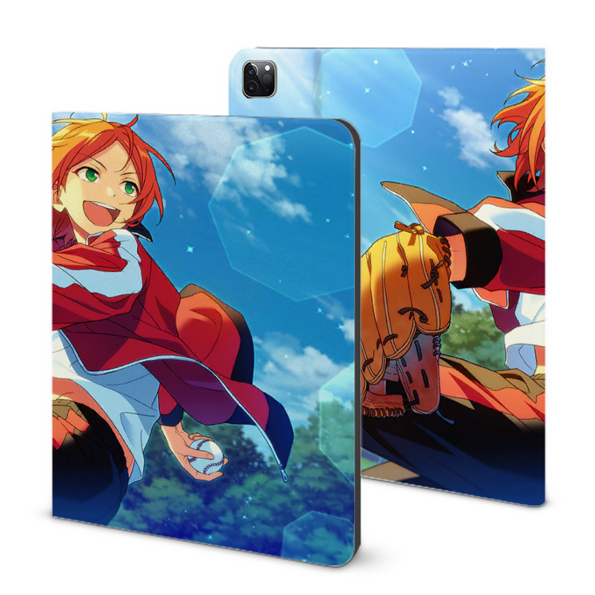 （画像用） あんさんぶるスターズ! Ensemble Stars IPad ケース ブック型 PUレザー TPU 耐衝撃 軽量 薄型 ペン収納なし 全面保護 IPad 各モデル対応